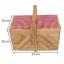 Sewing box in light rubber wood