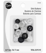 Shirt Buttons - Black and white