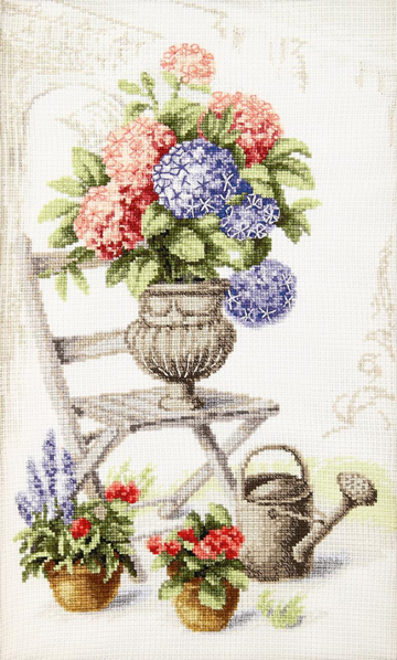 Summer still life with hydrangea