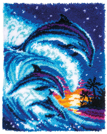 Doormat - Dolphins in tropical atmosphere