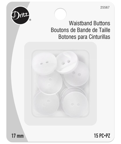 Waistband Buttons - White pearl
