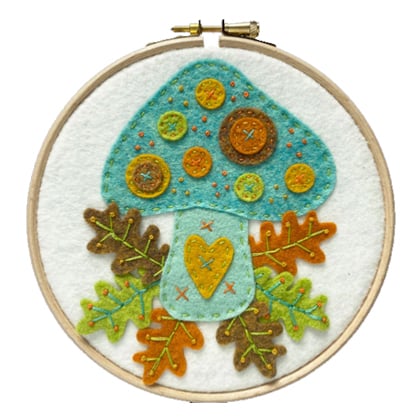 Felt Kit - Forest mushroom - with frame