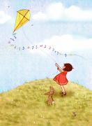 Postcard - Fly a kite