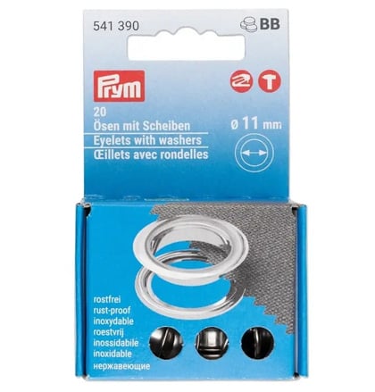 Eyelets and washers, 11.0 mm