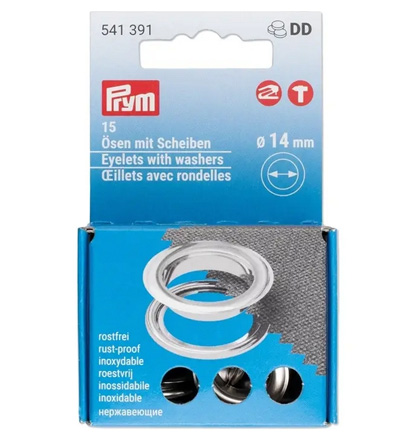 Eyelets and washers, 14.0 mm