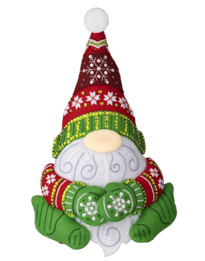Felt Door Stopper Applique - Nordic Gnome