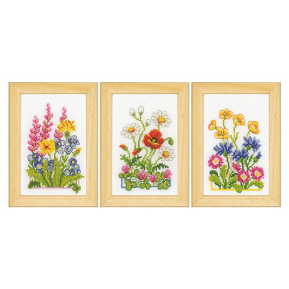 Field flowers - set of 3
