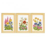 Field flowers - set of 3
