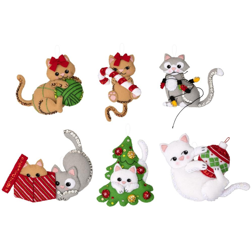 Felt Ornaments Applique Kit set of 6 - Twelve Days of Christmas From Bucilla  - Bucilla - Kits - Casa Cenina