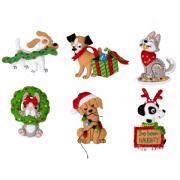 Felt Ornaments Applique Kit - Mischievous Puppies