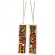 Bookmark - Foxes in bookshelf