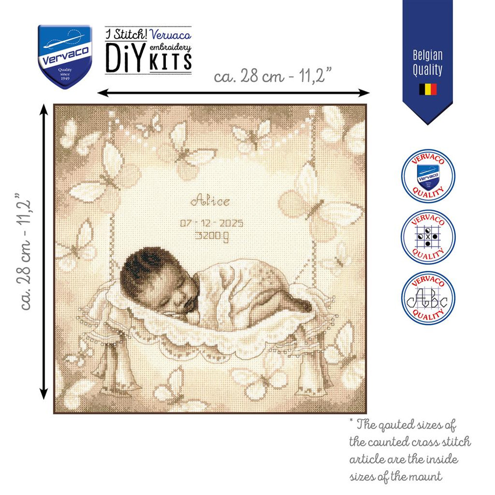 Baby in hammock From Vervaco - Sepia Collection - Cross-Stitch Kits Kits -  Casa Cenina