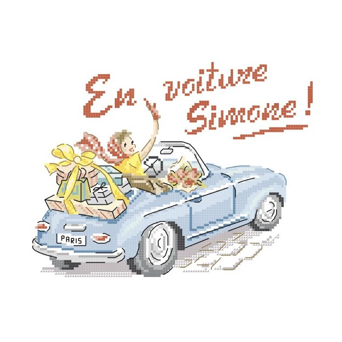 En voiture Simone From Les Brodeuses Parisiennes - Cross Stitch Charts -  Cross Stitch Charts - Casa Cenina