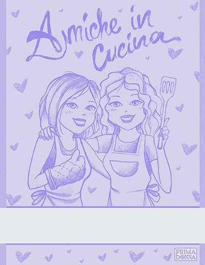 Kitchen towel - Friends In The Kitchen - Lilac