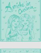 Kitchen towel - Friends In The Kitchen - Sea green