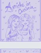 Kitchen towel - Friends In The Kitchen - Lilac