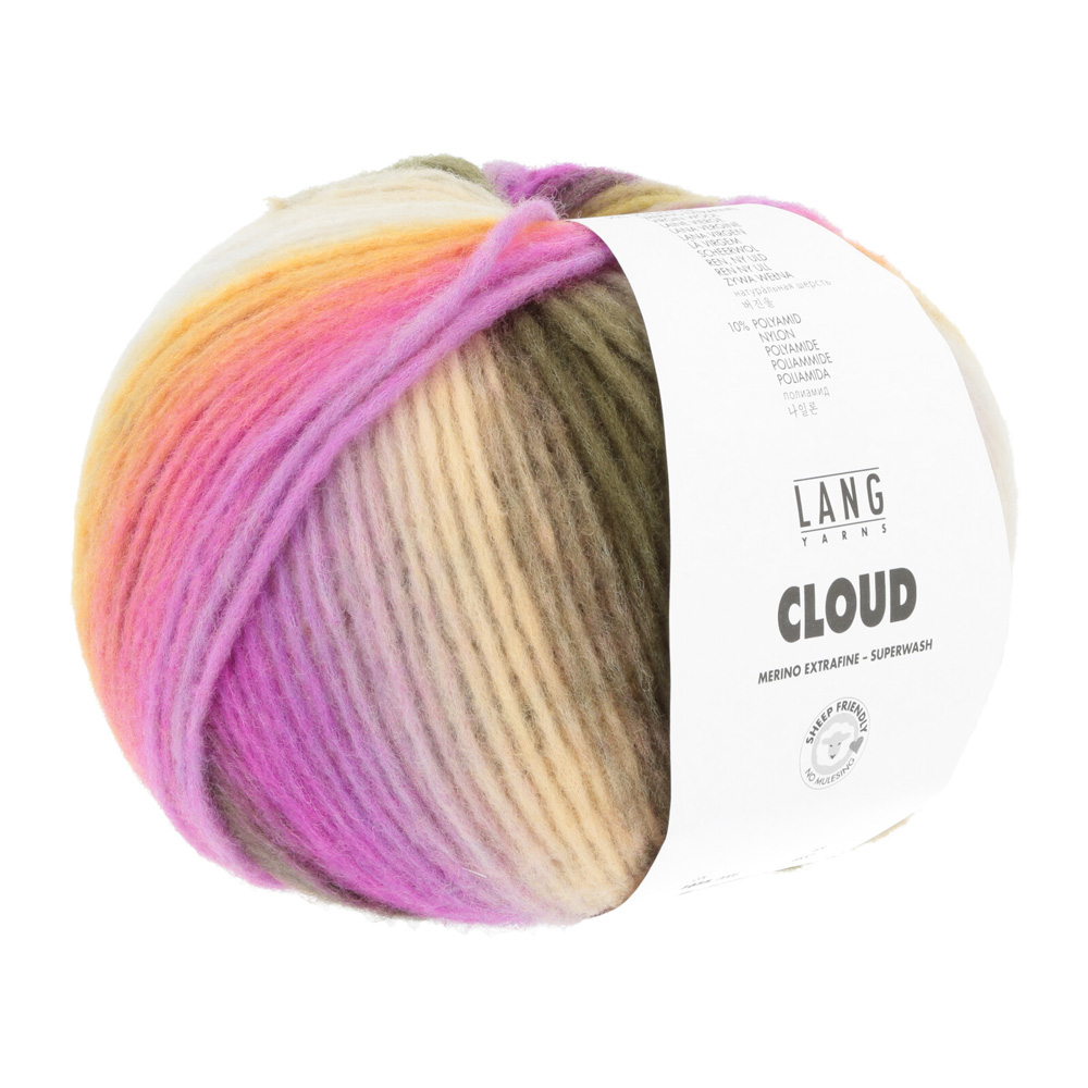 Lang Yarns Cloud 6 Pink, Green