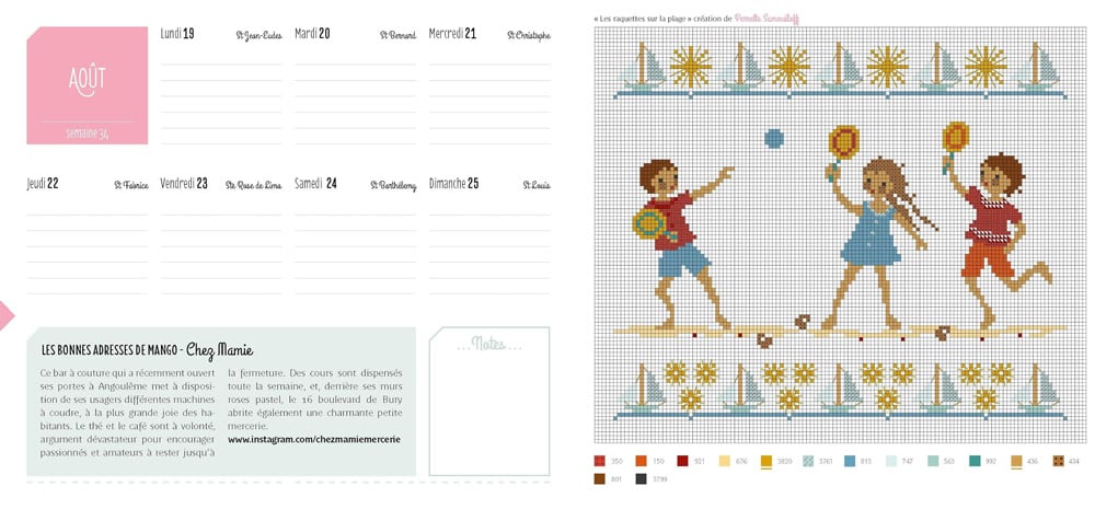 Calendrier 2024 Point de croix modèles