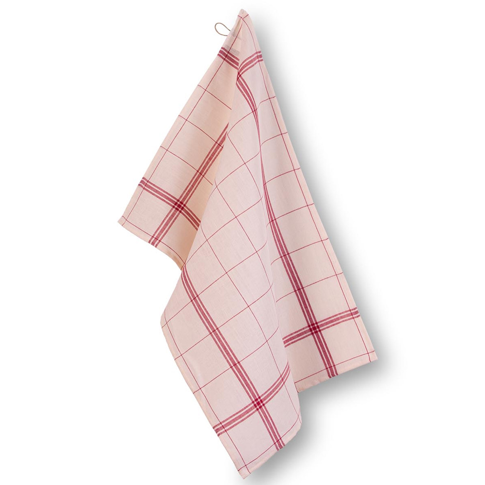 Kitchen towel - Torchon Montmartre cream - Red From Thieffry