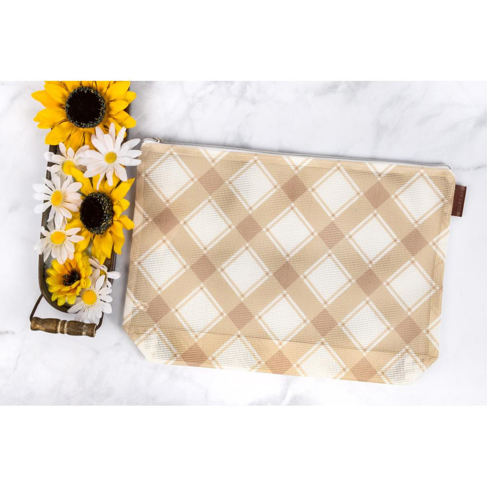 Burlap on sale zipper pouch