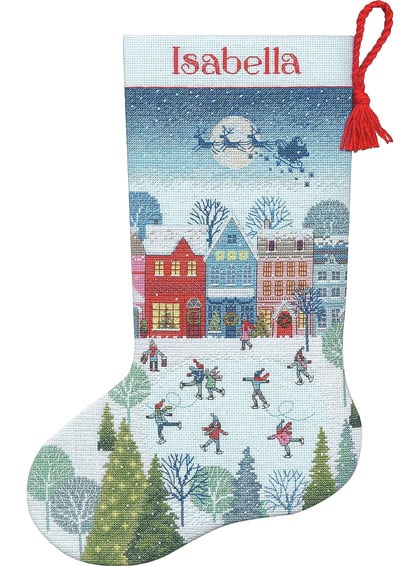 Skating Christmas Stocking