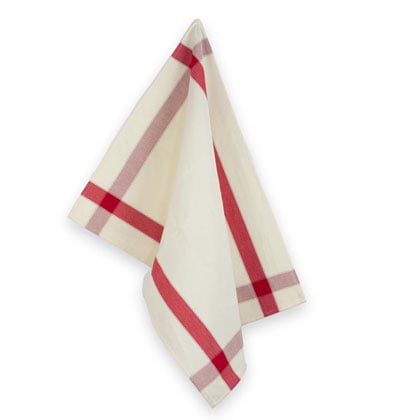 Kitchen towel - Torchon Montmartre cream - Red From Thieffry