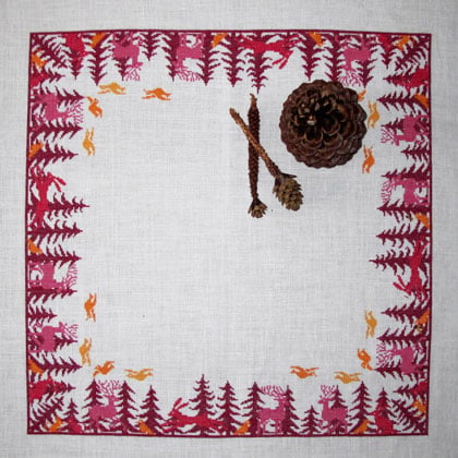 Squared Tablecloth - Animals of the Forrest