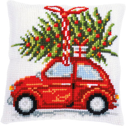Front Cushion: Christmas Car