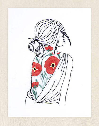 Portrait with poppies