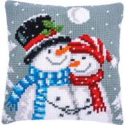 Front Cushion: Snowmen