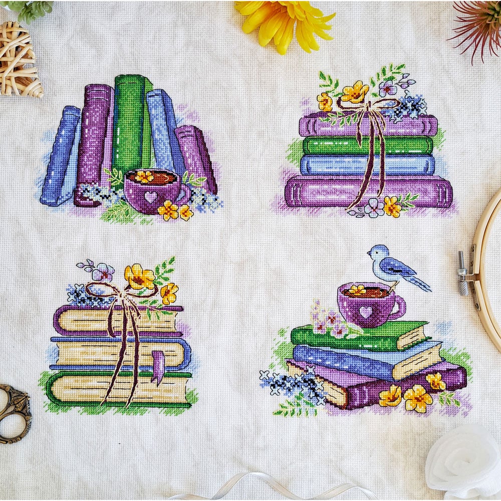 Books, flowers and tea From Artmishka Cross Stitch - Cross Stitch