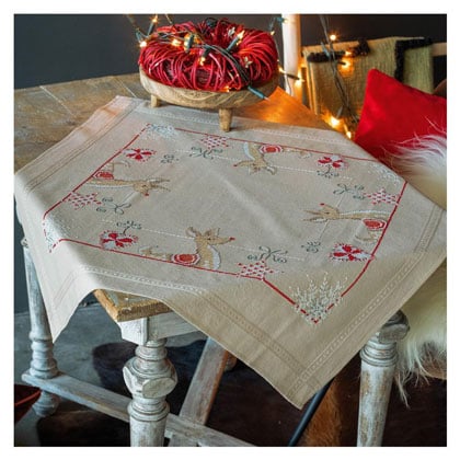 Squared Tablecloth - Reindeer in Christmas spirit