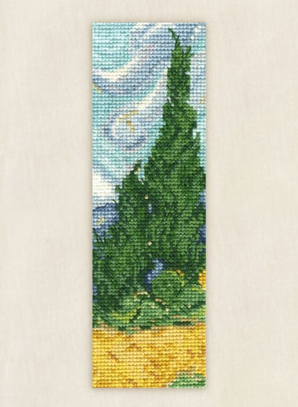 Wheatfield with Cypresses - Vincent Van Gogh - Bookmark From DMC - Other  Collections - Cross-Stitch Kits Kits - Casa Cenina