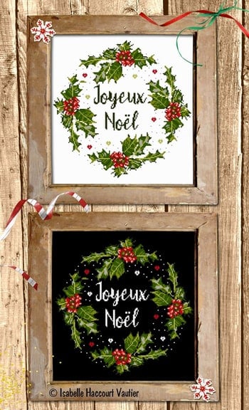 Couronne Houx Joyeux Noël