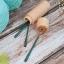 Teal wooden darning needle - Mindful