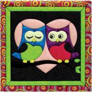 Quilt-Magic No Sew Wall Hanging Kit - Love Owls