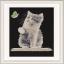Cat with Butterfly - Black