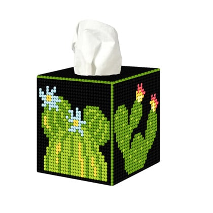 Tissue Box Cover Cactus