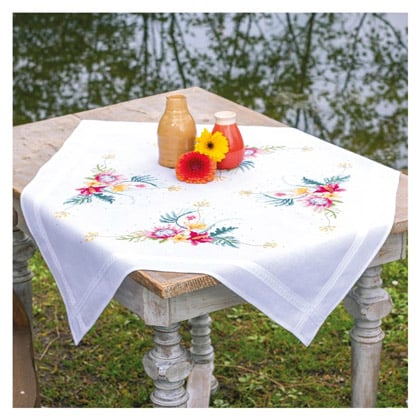 Squared Tablecloth - Tropical flowers