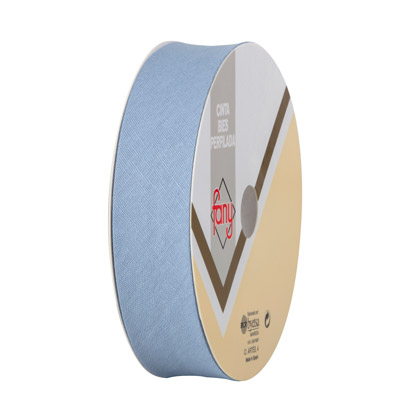 Linen Folded Bias - Light Blue (18 mm)