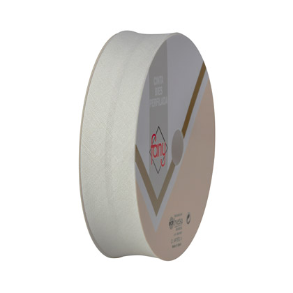 Linen Folded Bias - Ivory (18 mm)