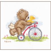 Popcorn on bicycle