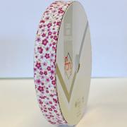 Fancy Folded Bias - Pink Buds (18 mm)