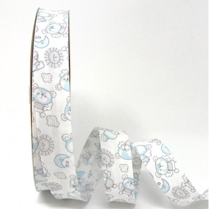 Teddy Folded Bias - Light Blue (18 mm)
