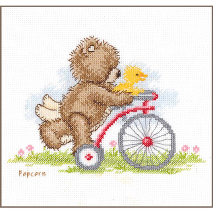 Popcorn on bicycle