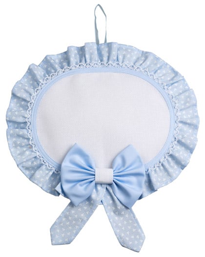 Birth Ribbon - Oval - Sky Blue