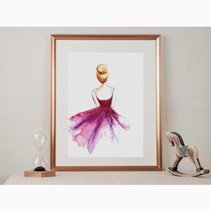 Danseuse dos tutu fuschia
