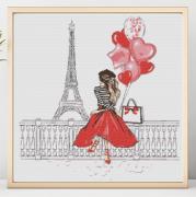 Paris, ballons rouges et béret noir