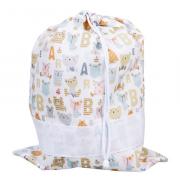 Layette organizer bag - Primi Passi Lettere - Dove-grey