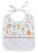 Baby Bib - Primi Passi Lettere - Dove-grey